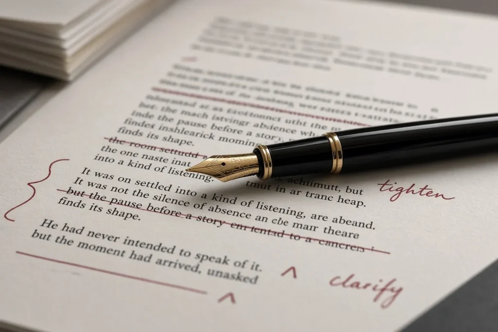 Contact form and writing desk at Author Vicinity